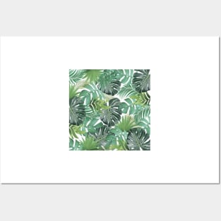 Tropical Tiki Jungle Leaves Posters and Art